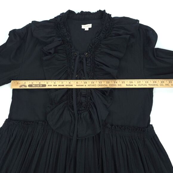 ANTHROPOLOGIE Pilcro Ruffled Tiered Midi Dress Witchy Cottagecore Boho French - Picture 3 of 13